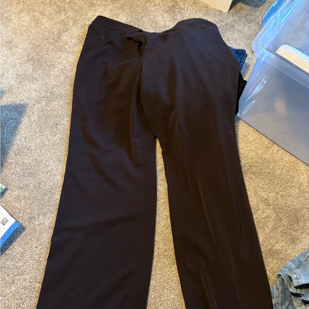 Lane Bryant Women Classic Brown Dress Pants